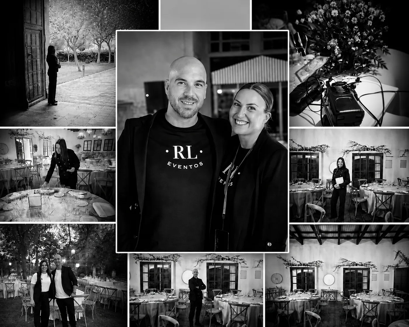 Collage de bodas y momentos del equipo RL Eventos
